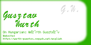 gusztav wurth business card